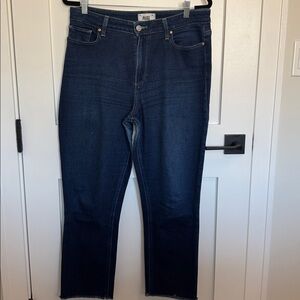 PAIGE Dark Blue Straight Leg Jeans